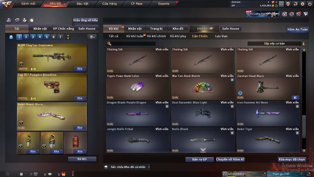 shop acc cf uy tin gia re